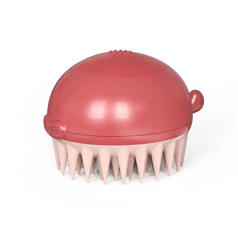 Refillable Pet Bath Puffer Gel Massage Brush Tool